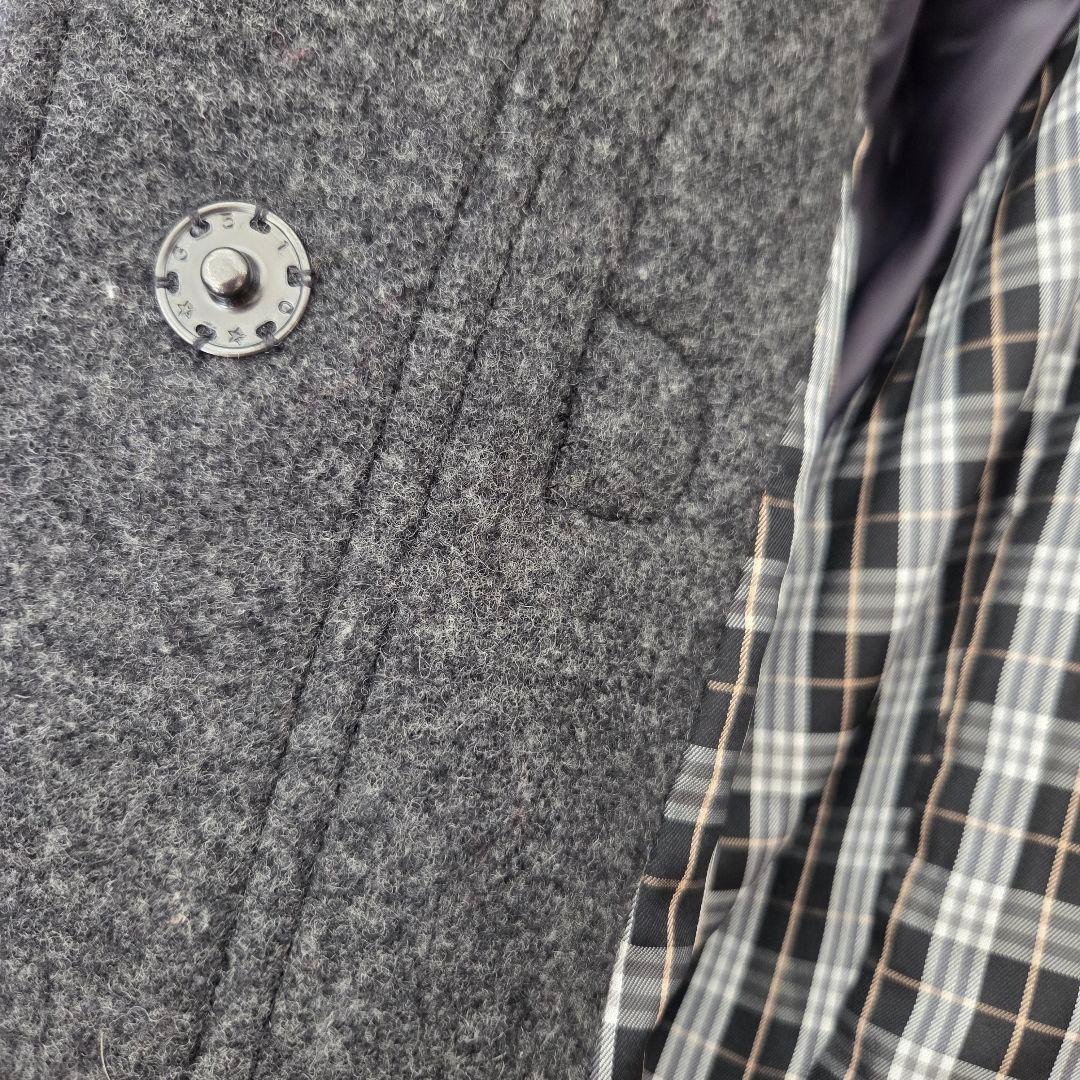 BURBERRY ブルーレーベル ノバチェック ダッフルコート　グレー