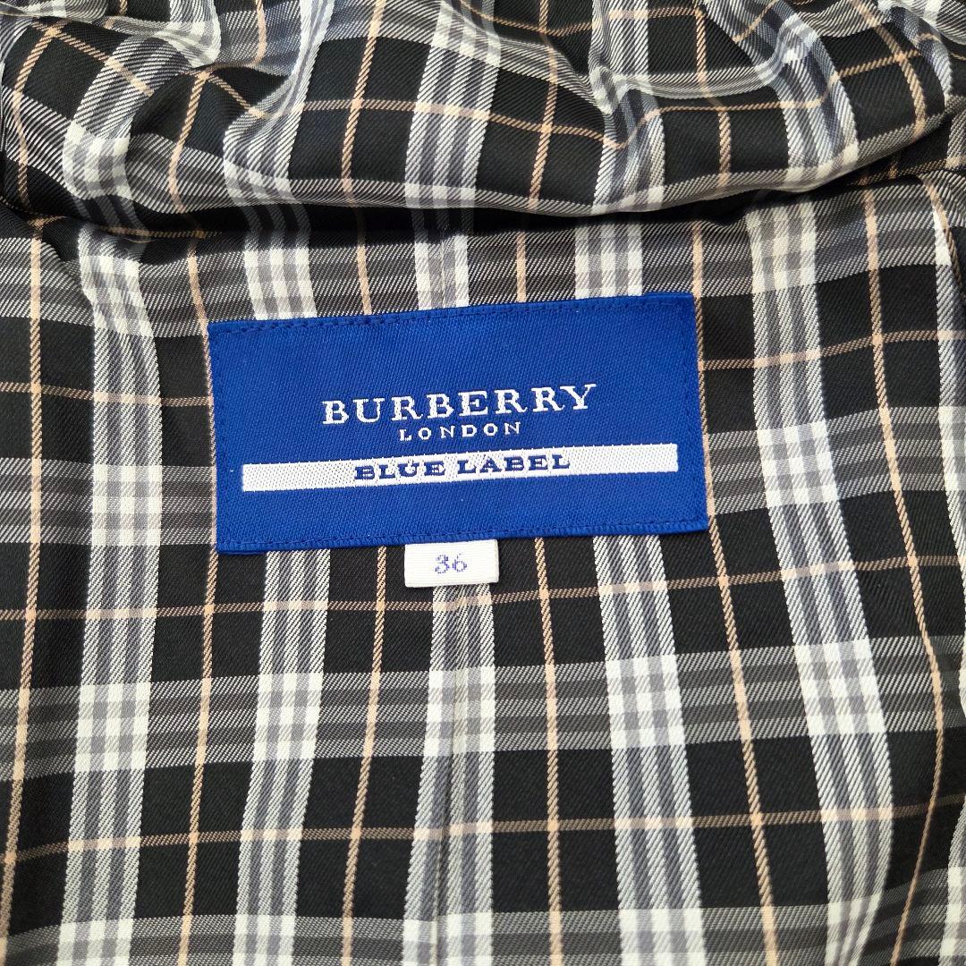 BURBERRY ブルーレーベル ノバチェック ダッフルコート　グレー