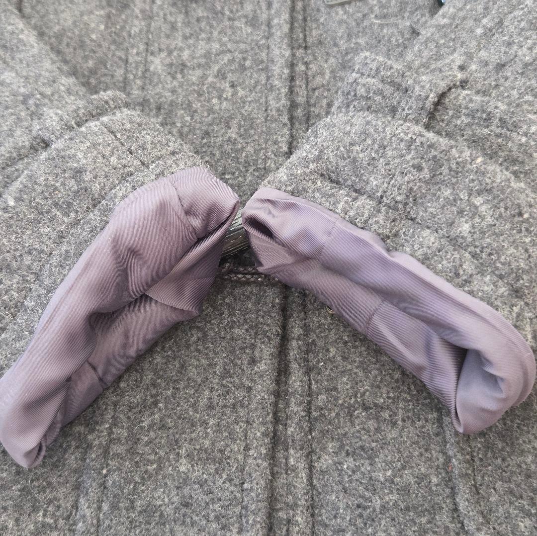 BURBERRY ブルーレーベル ノバチェック ダッフルコート　グレー