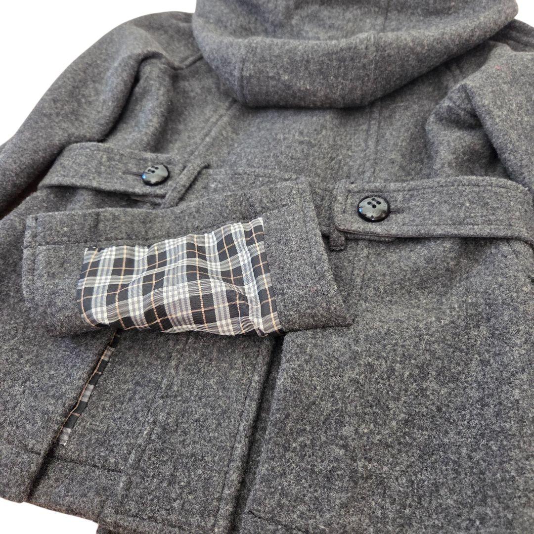 BURBERRY ブルーレーベル ノバチェック ダッフルコート　グレー