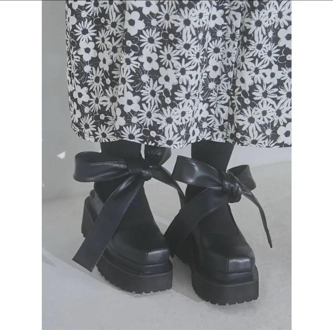 メリージェ二ー ribbonサボ ブラック