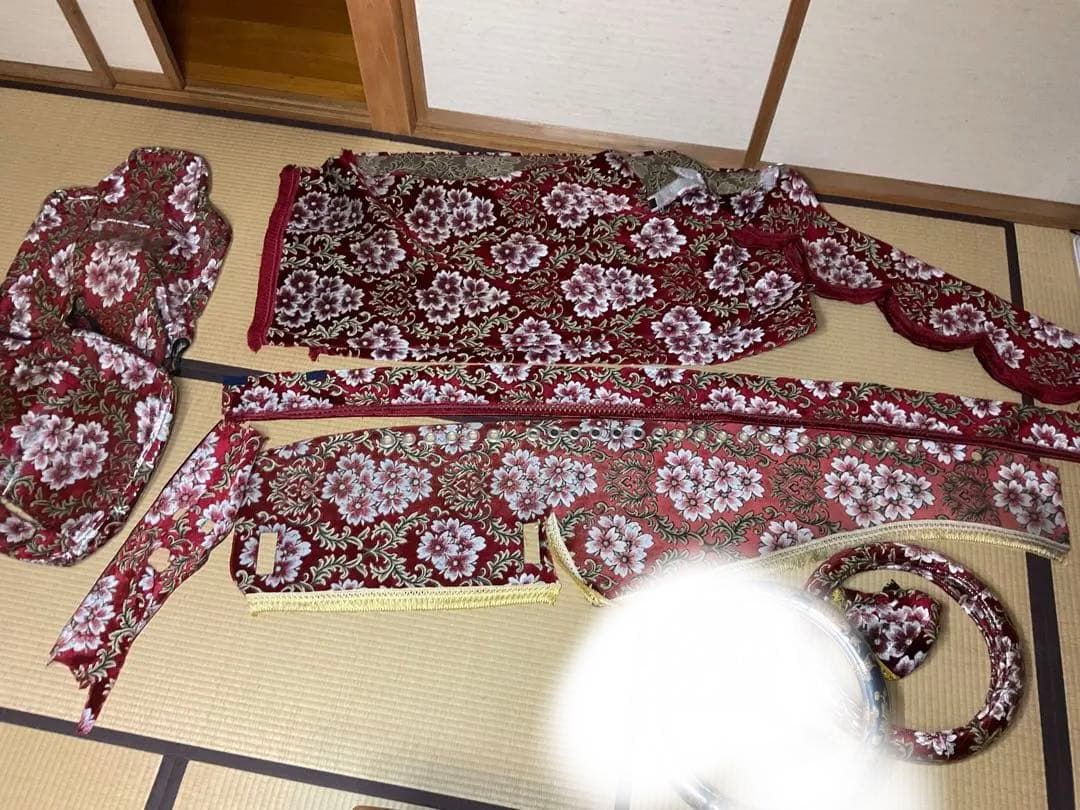 最終値下げ　ISUZU ファイブスターギガ　内装9点セット　金華山　雅　桜レッド