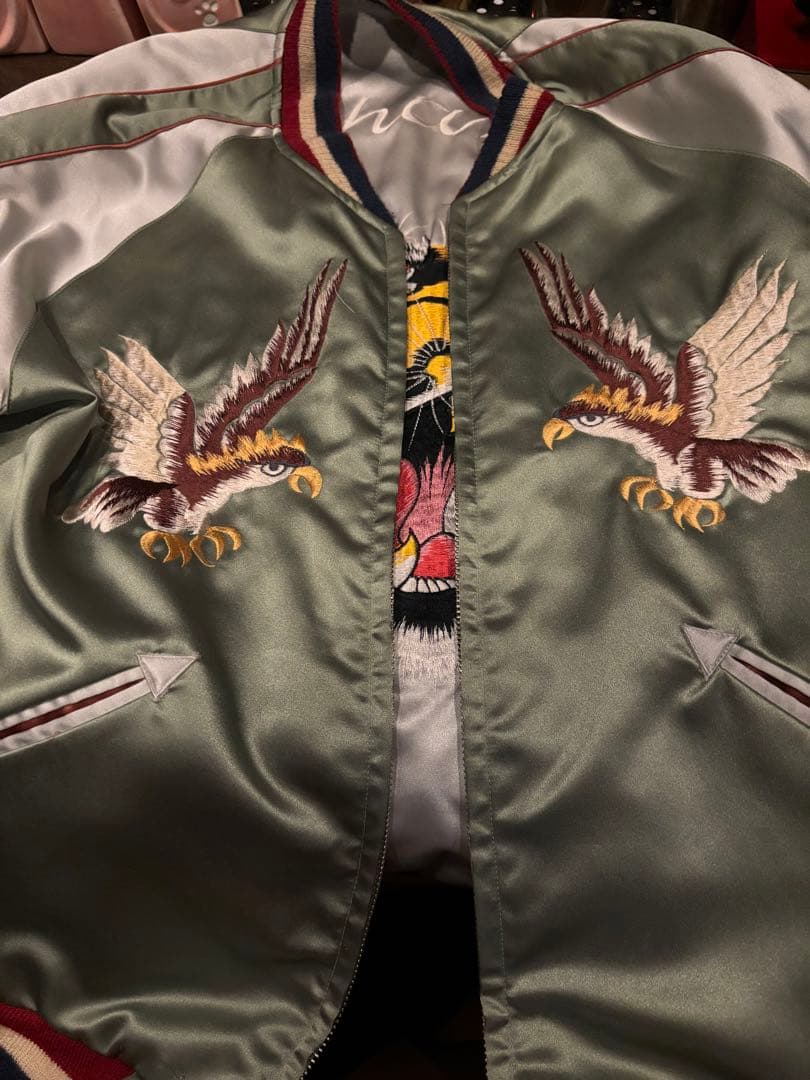 スカジャン 虎・ドラゴン・鷹 刺繍