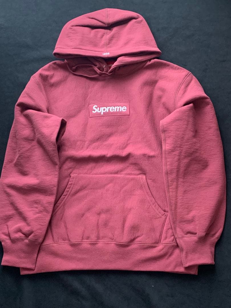 シュプリーム 21FW ボックスロゴフーディー プラム Mサイズ 新品未使用品