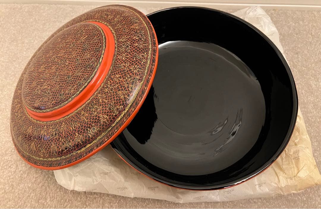 【レム】八角螺鈿　宝石小物入れ 貝細工　入れ物　縁起　器付き