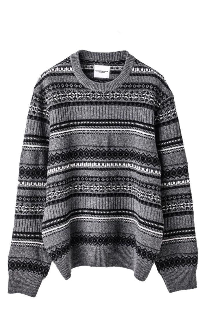 最終値下げsoloist fairisle crew neck sweater