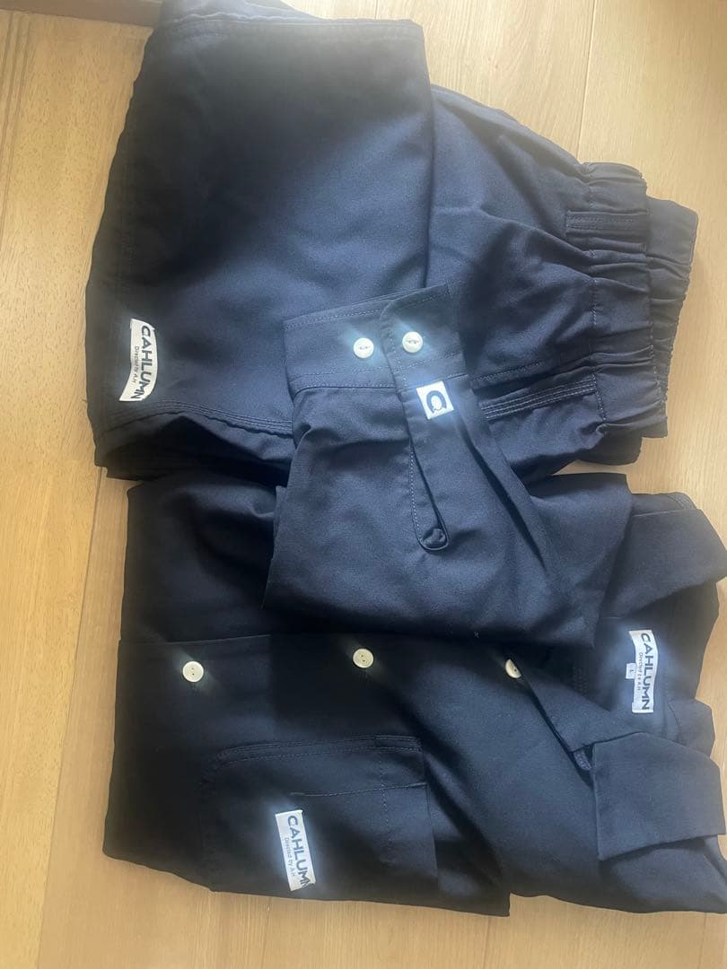 CAHLUMN カウラム　サキソニー　チェーンステッチ　セットアップ