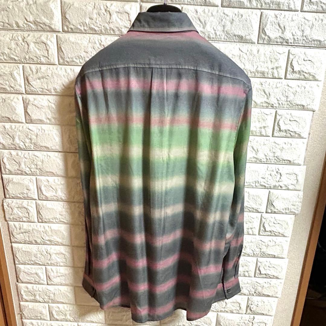 【新品】DIESEL／オーバルD刺繍ロゴパッチ グラデーションシャツ M