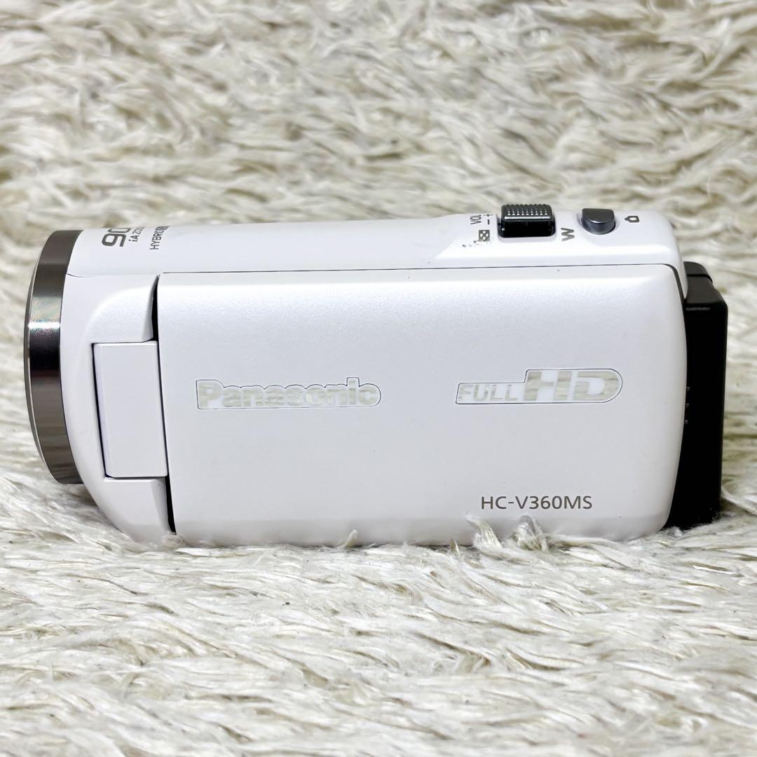 【美品】パナソニック デジタルハイビジョン ビデオカメラ HC-V360MS-W