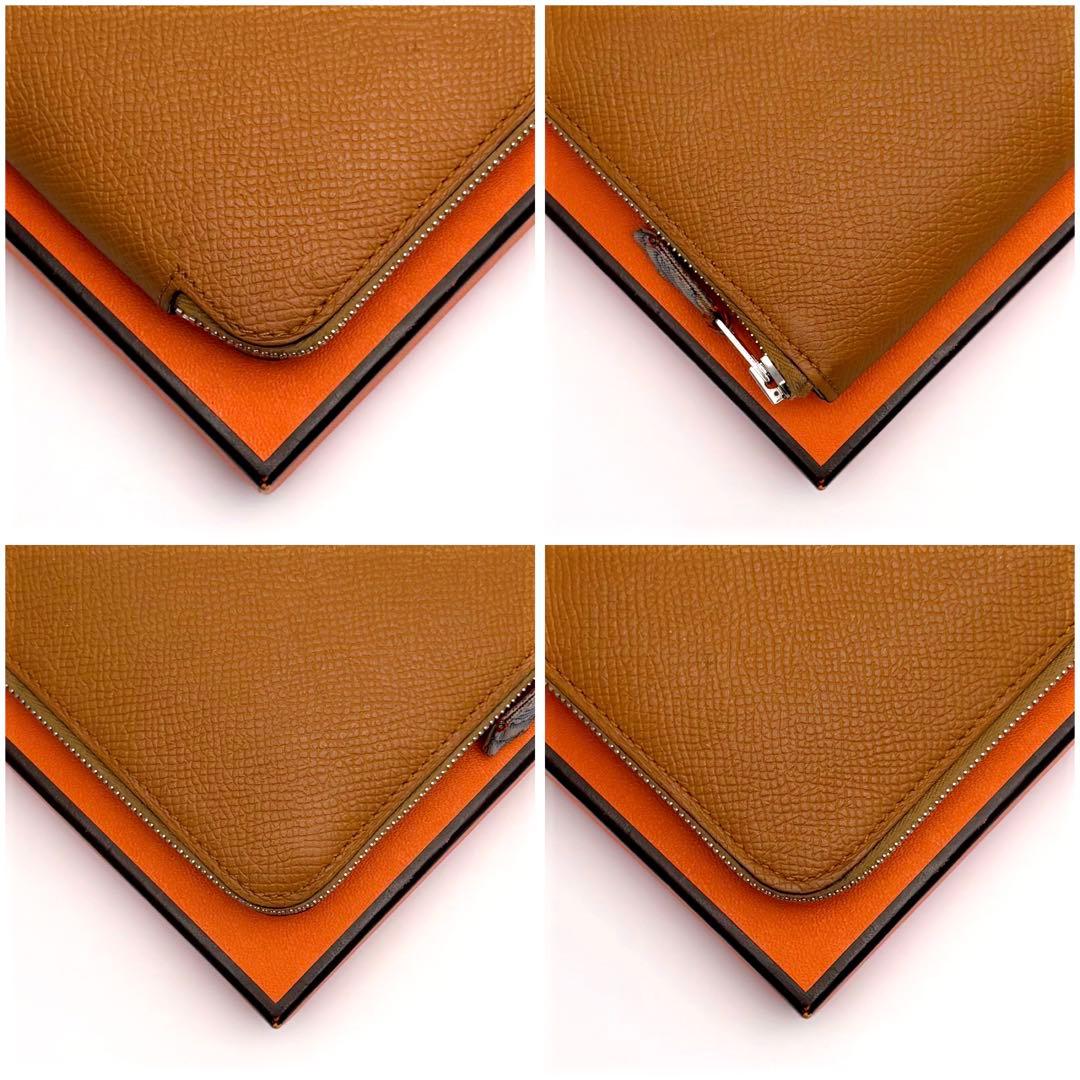 HERMES エルメス アザップ シルクイン ゴールド ブラウン ファスナー