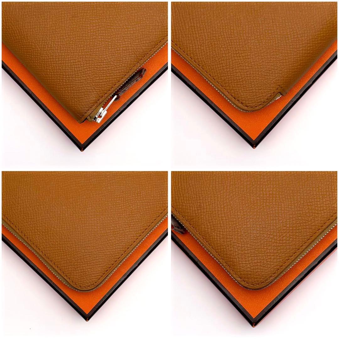 HERMES エルメス アザップ シルクイン ゴールド ブラウン ファスナー