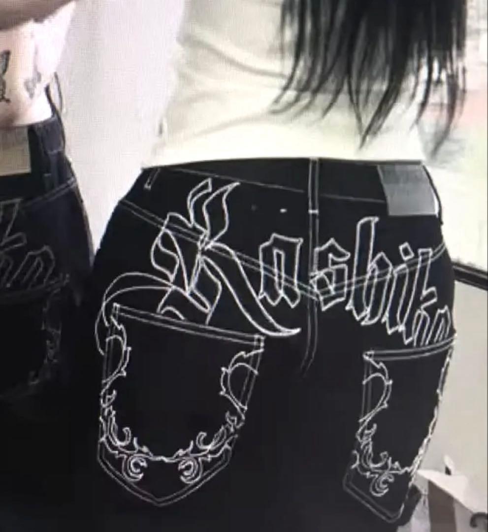 kashiko デニムパンツ ズボン 韓国 シズニルック