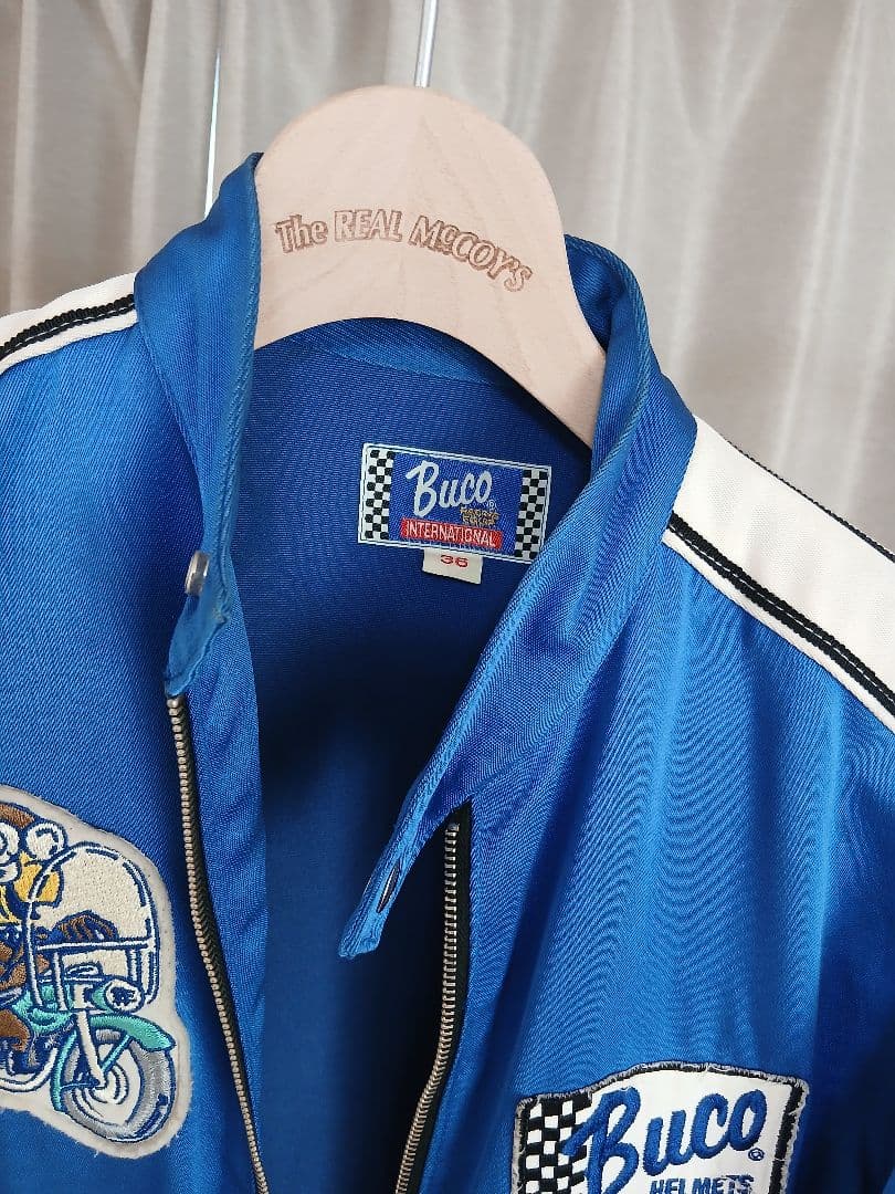 BUCO ブコ レーシングジャケット 36 ジョンソンモータース ブルー