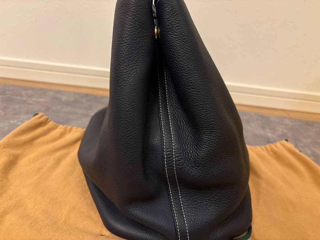 美品 シセイ cisei トートバッグ TOTE 本革　ネイビー