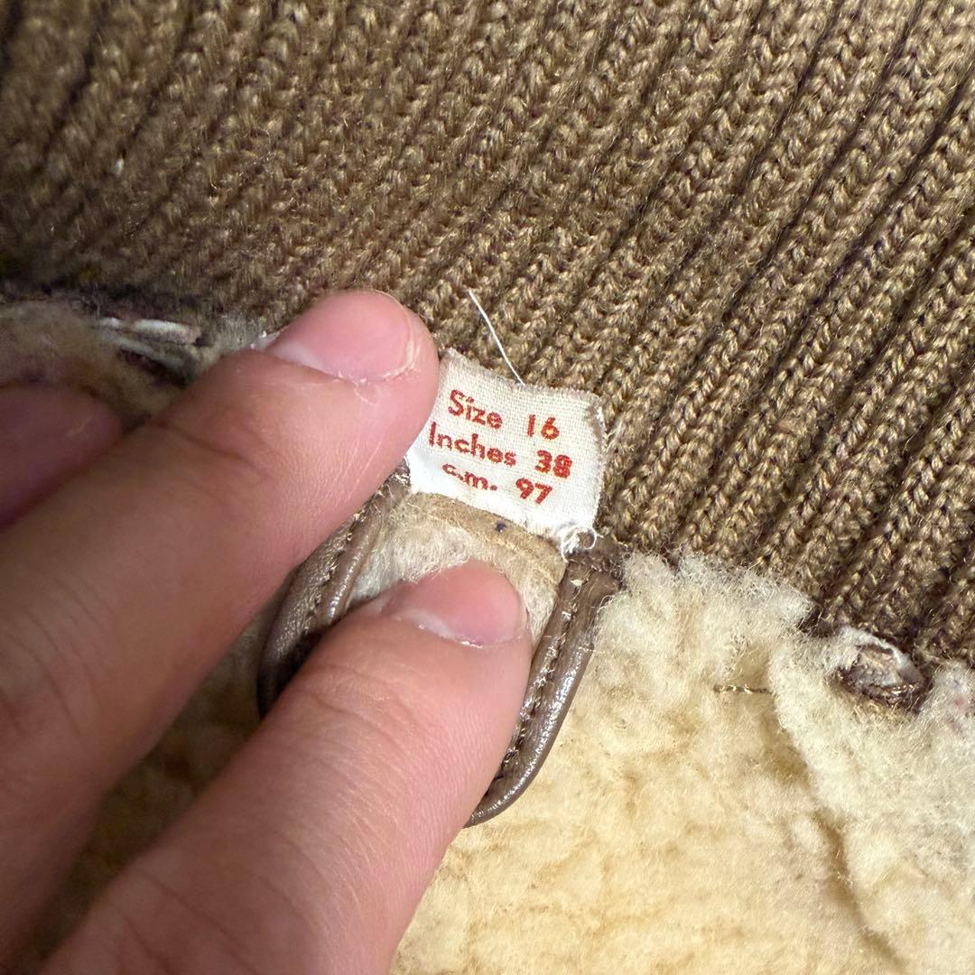 極美品Lサイズ相当　リアルムートンジャケット　ボンバージャケット　ボア裏地