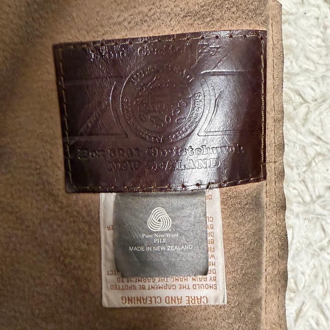 極美品Lサイズ相当　リアルムートンジャケット　ボンバージャケット　ボア裏地