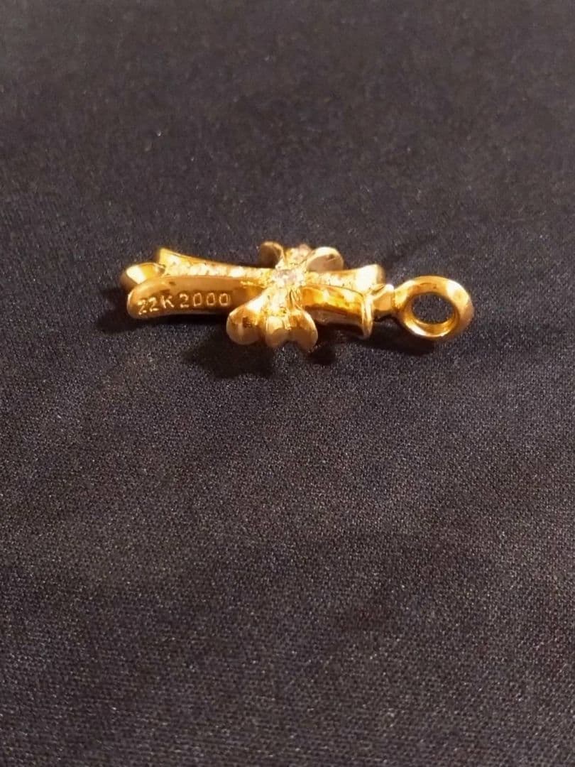 クロムハーツ22Kタイニーファットクロスパヴェダイヤ