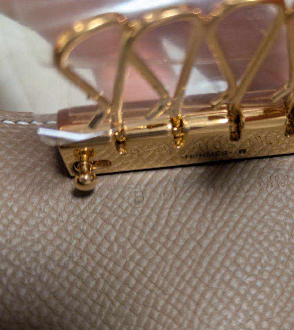 24日限定☆新品☆HERMES ベアン キーケース エトゥープ ゴールド金具