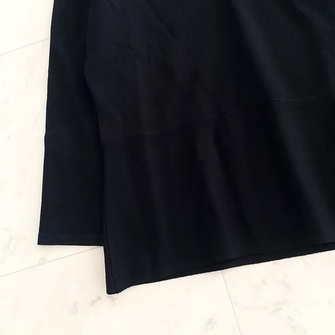 極美品 モラビトプルミエ ボールチェーンデザイン アシンメトリーレーヨンニット