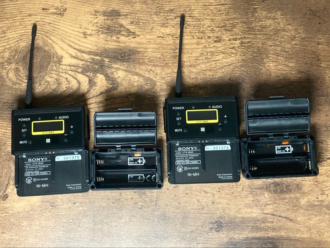 SONY ワイヤレスピンマイクURX-P03D UTX-B40 ２台セット