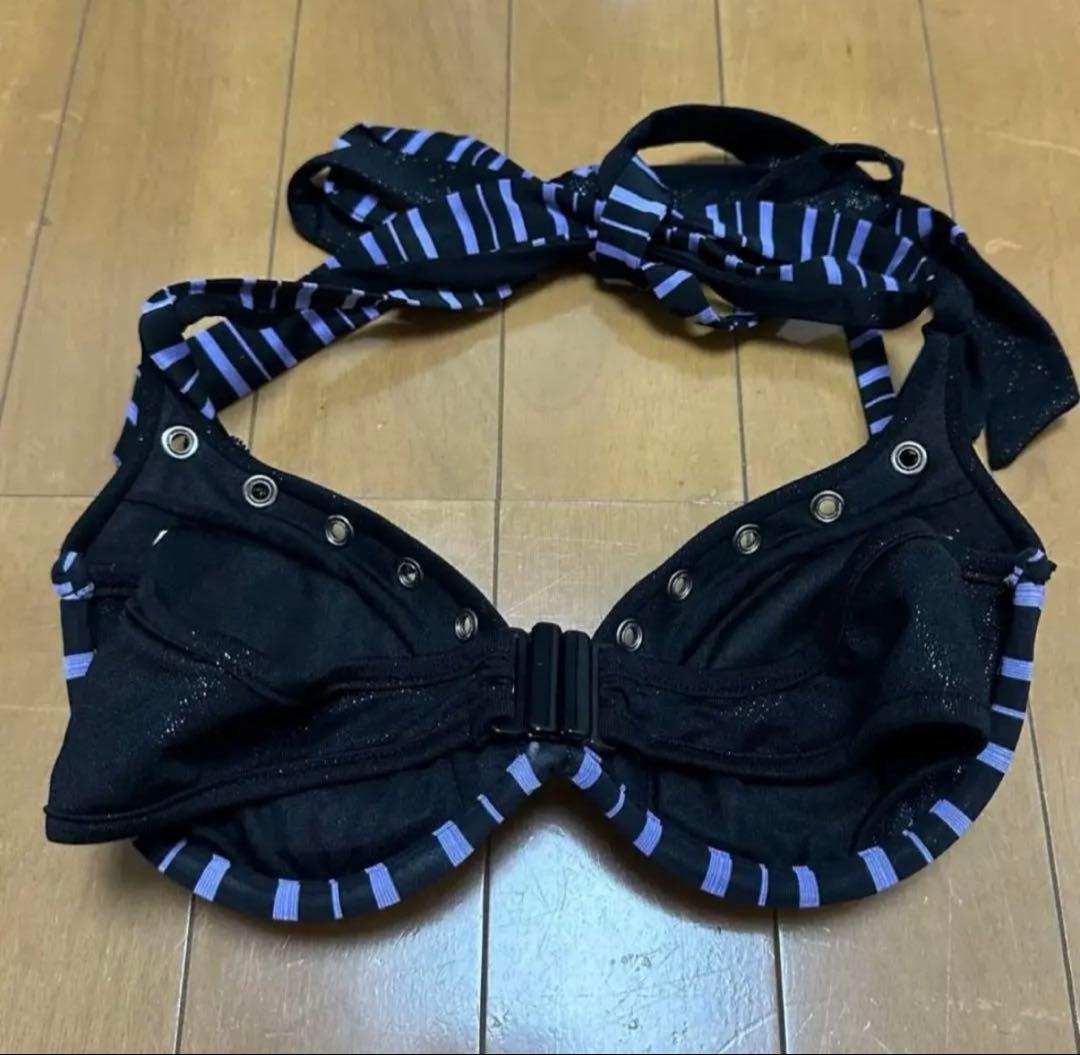 【d.i.a】ストライプ 見せブラ 盛りブラトップ