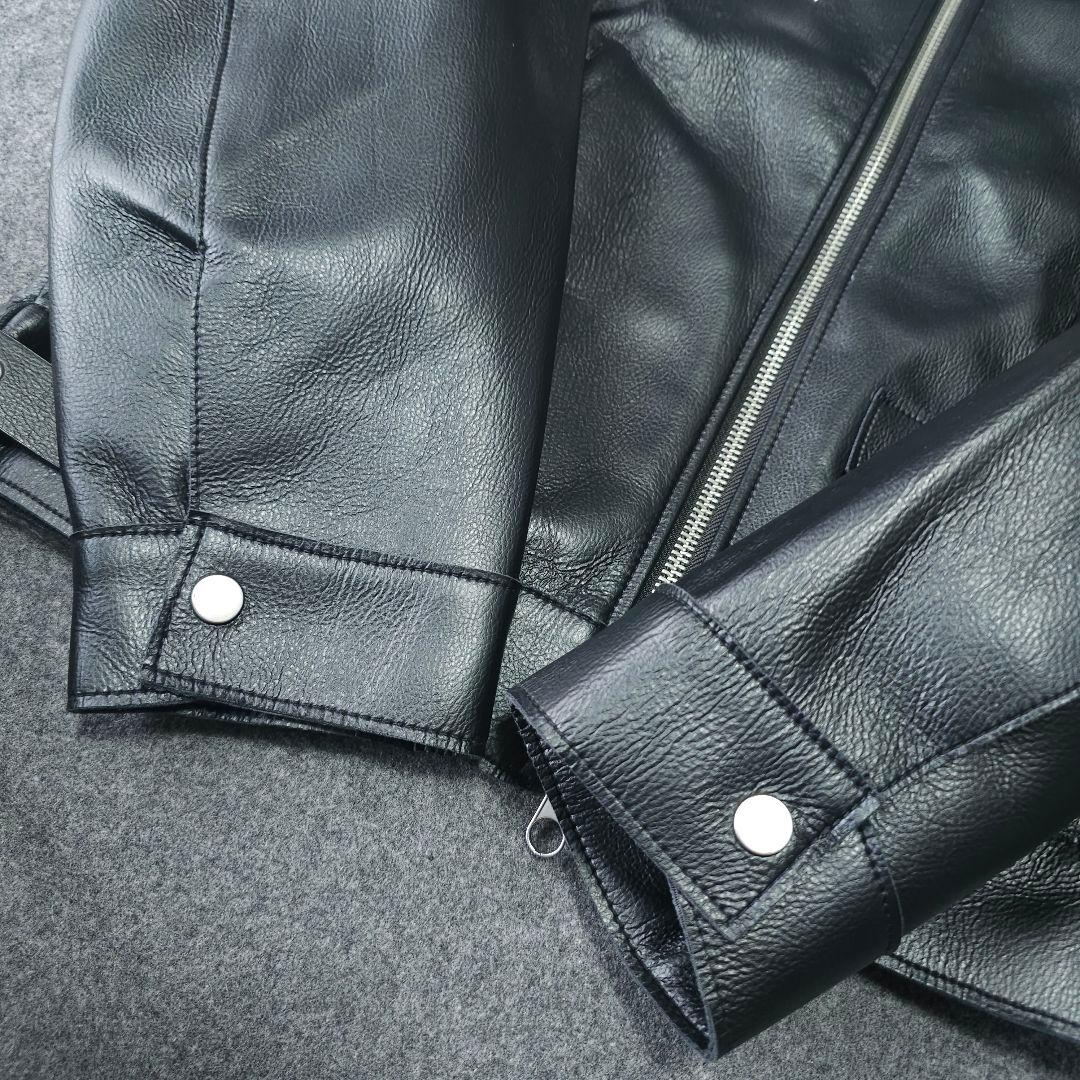 人気完売品 新品未使用【ZARA】人気フェイクレザー ブルゾンジャケットM 黒