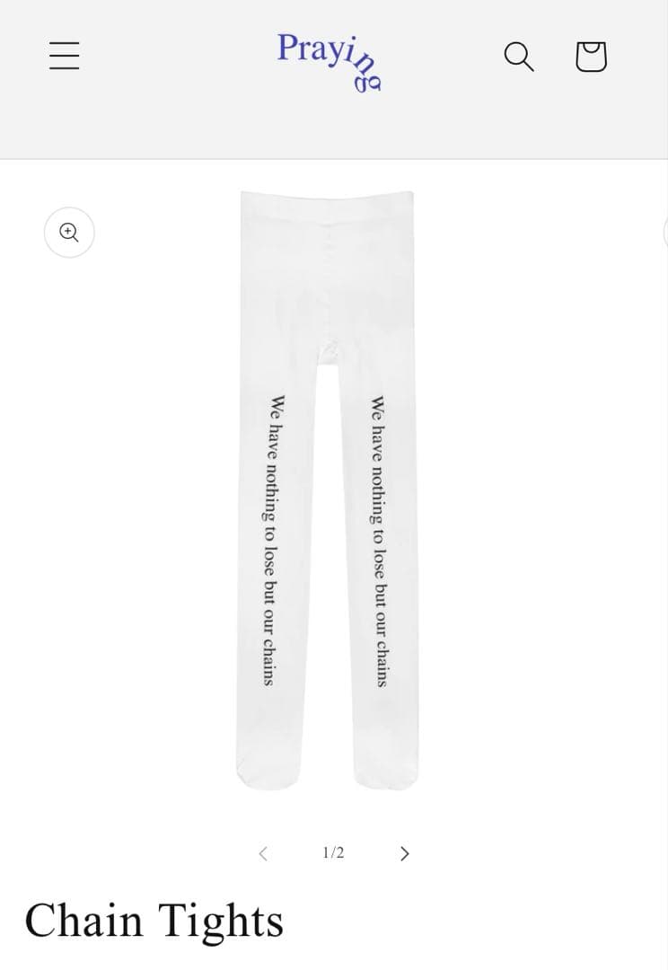 レッグウェア praying chain tights