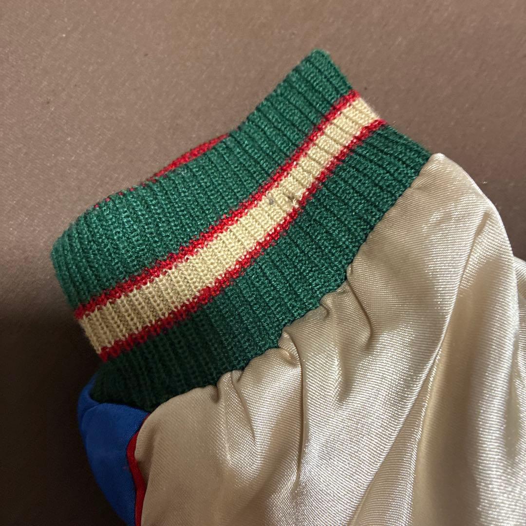 テーラー東洋 スカジャン 青 鷲刺繍