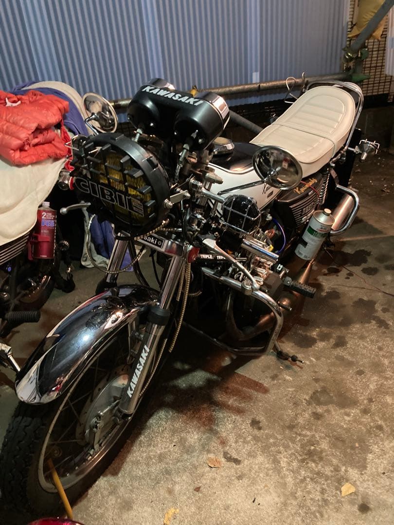 旧車‼️カワサキ　KH250/400 250SS/350SS マッハ‼️シート‼️白