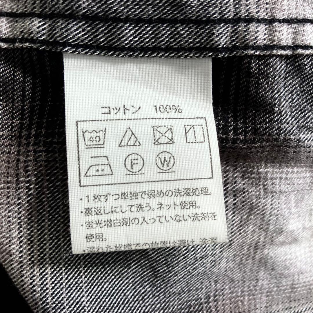 COOTIE Ombre Check L/S Shirt ブラック　L オンブレ