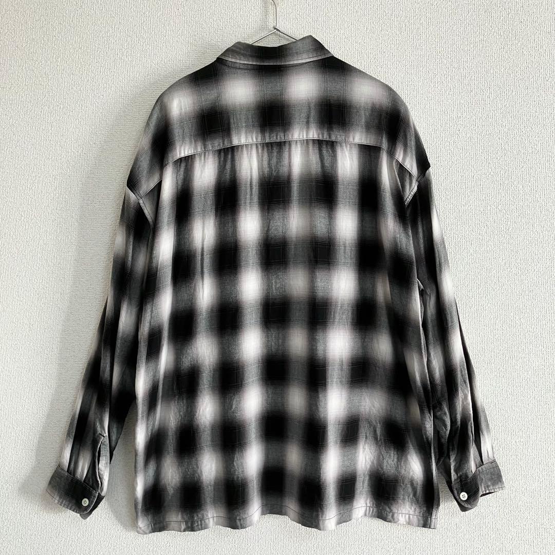 COOTIE Ombre Check L/S Shirt ブラック　L オンブレ