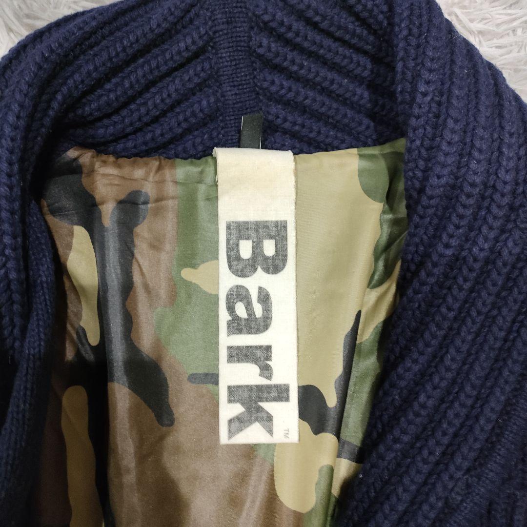 美品 Bark ニット チェスターコート 極厚ニット 迷彩柄 イタリア製