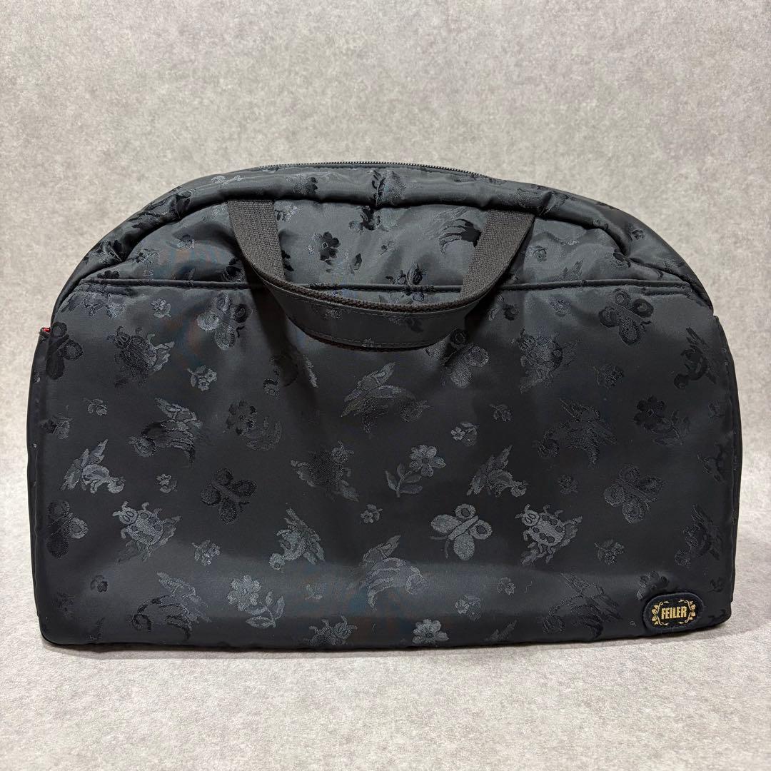 希少美品⭐︎フェイラー 2way ハイジ ジャガード ボストンバッグ ブラック