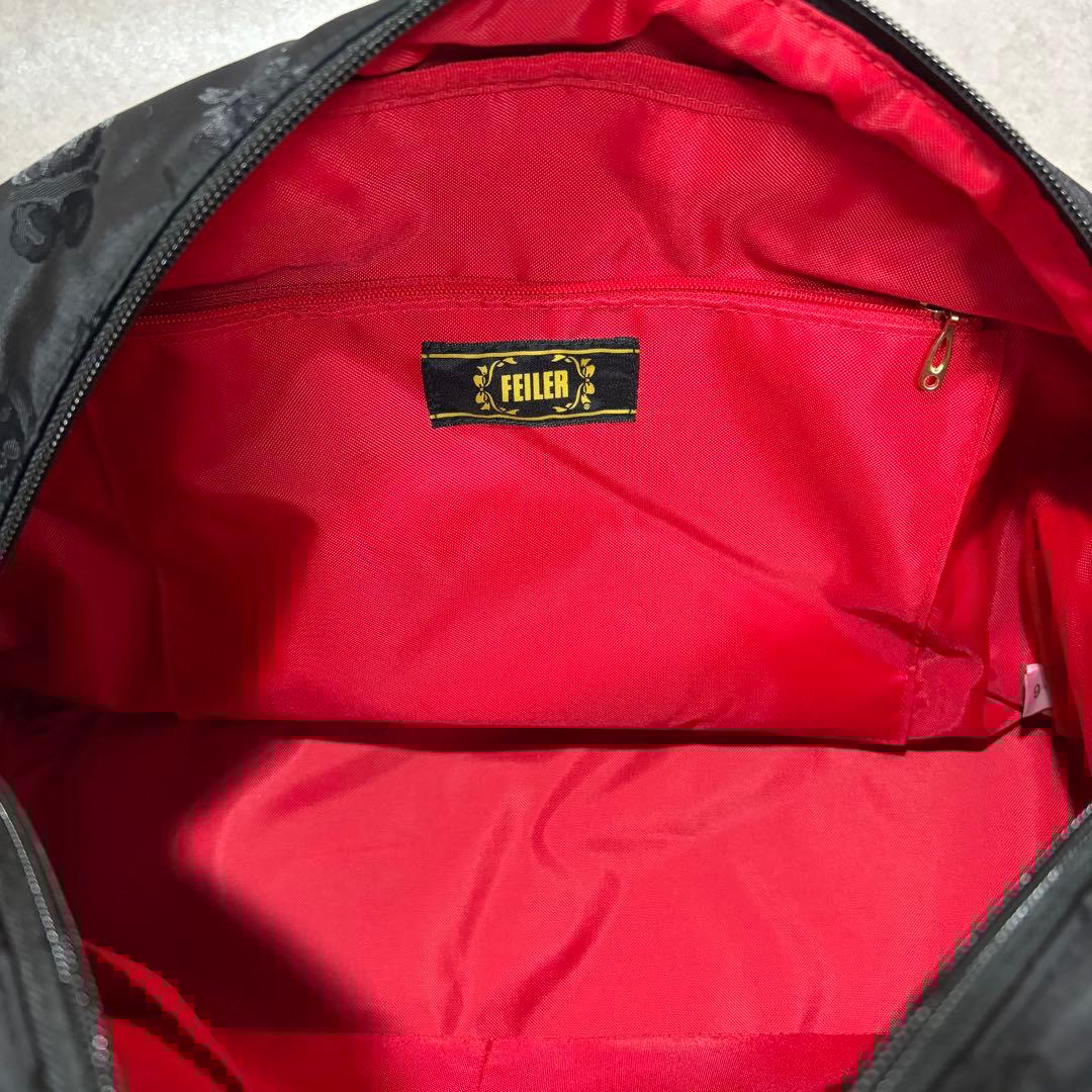 希少美品⭐︎フェイラー 2way ハイジ ジャガード ボストンバッグ ブラック