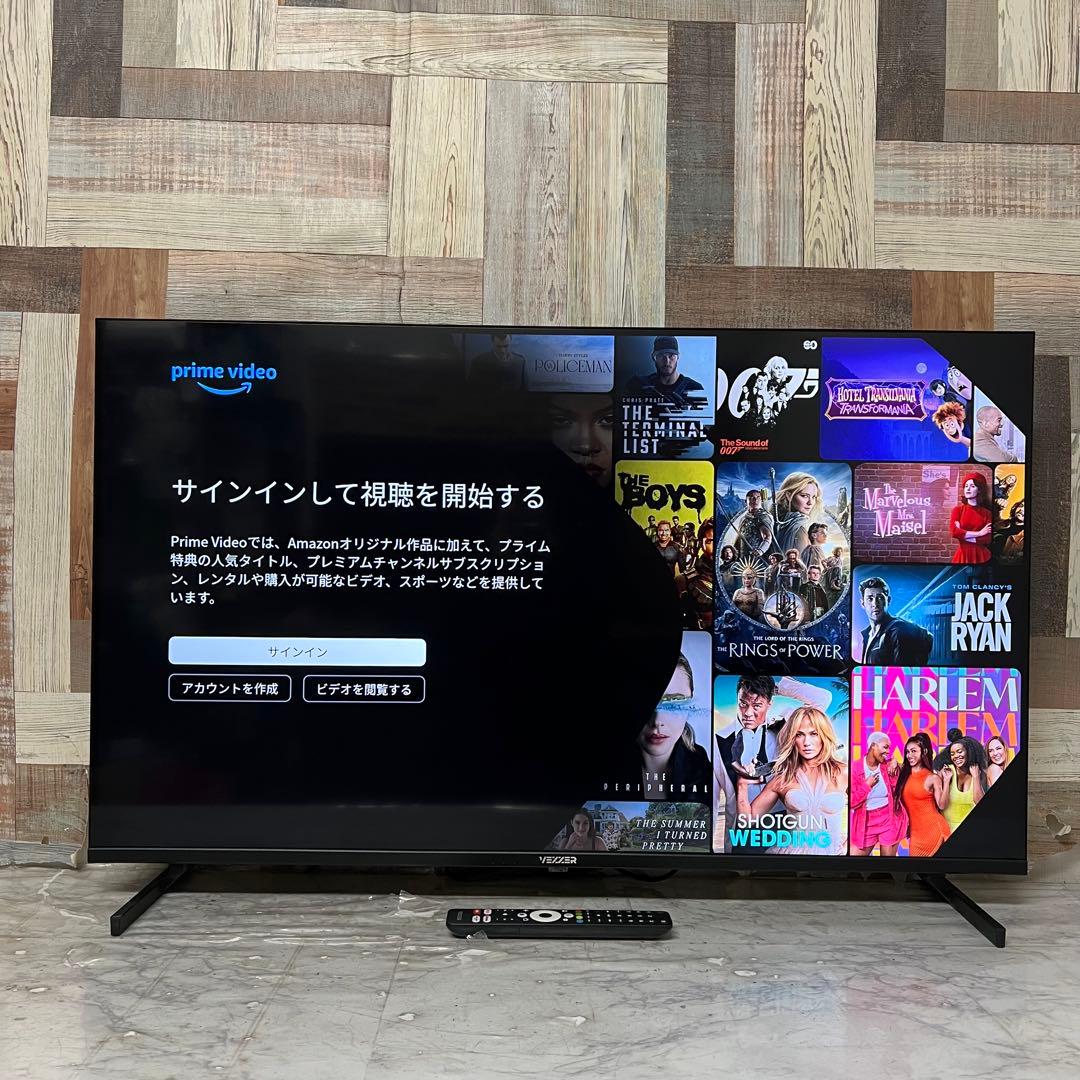 全国送料込❣️昨年購入VEZZER43型量子ドット4KチューナーレスTVアプリ多数