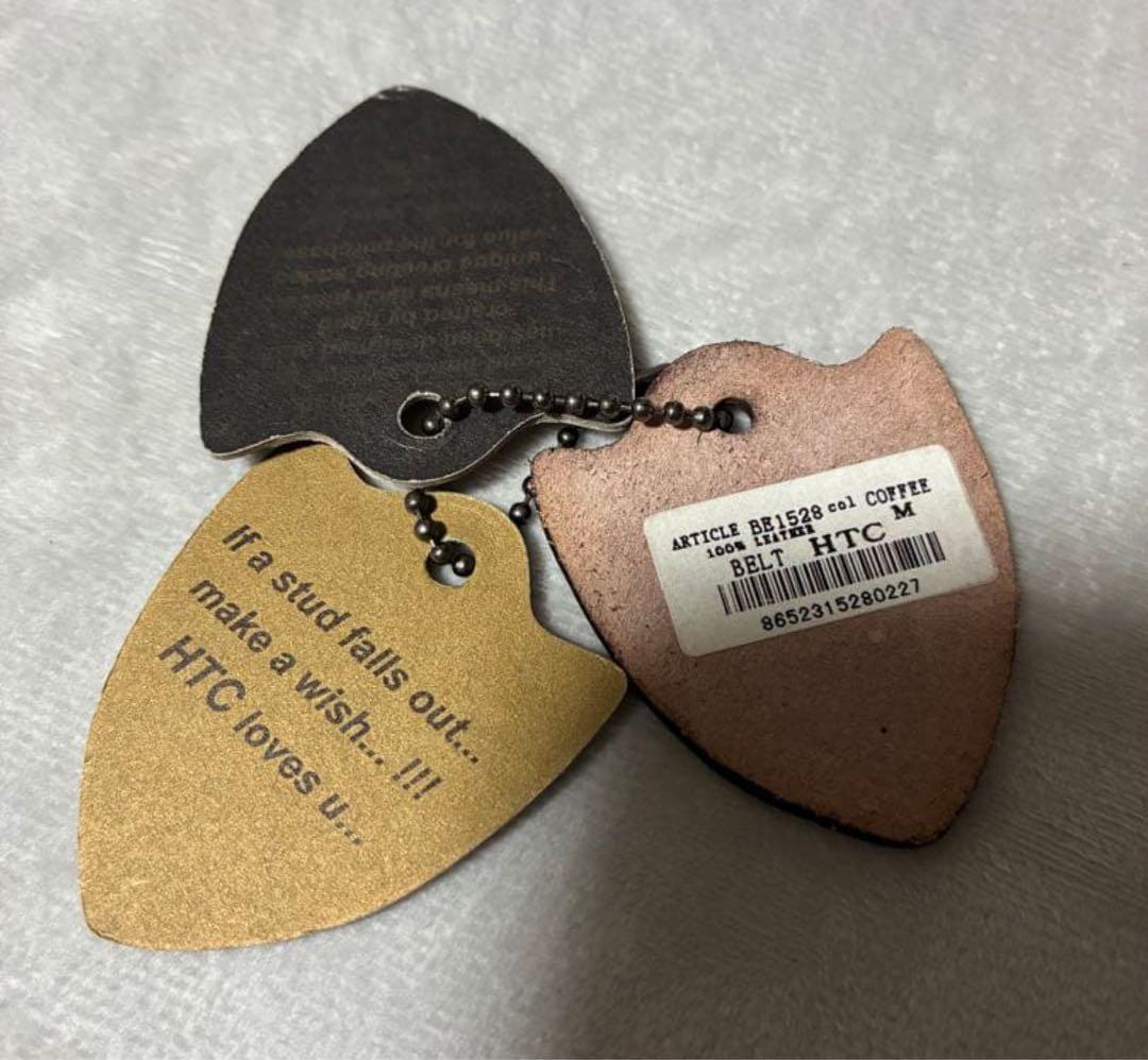 希少HTCスタッズベルト5連ピラミッド　ブラック×シルバー　vintage