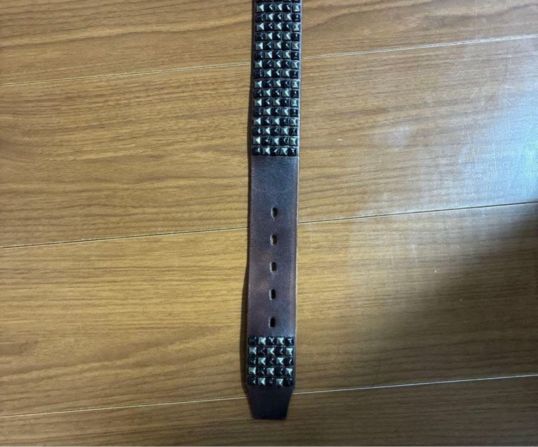 希少HTCスタッズベルト5連ピラミッド　ブラック×シルバー　vintage