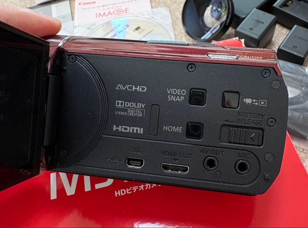 【亜由】Canon デジタルビデオカメラ iVIS HF M51 レッド