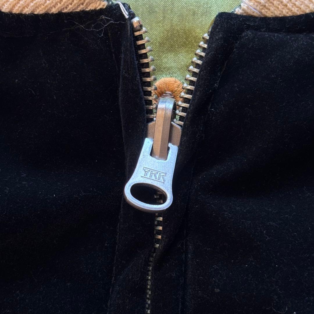 【超希少】90s スカジャン 別珍 サテン リバーシブル 虎 ドラゴン ブラック