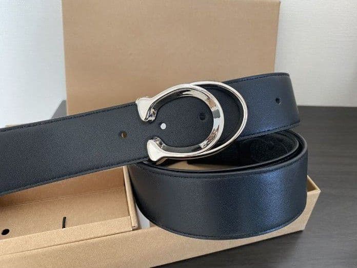 新品未使用コーチベルトリバーシブルシグネチャーブラック系メンズレディース送料無料