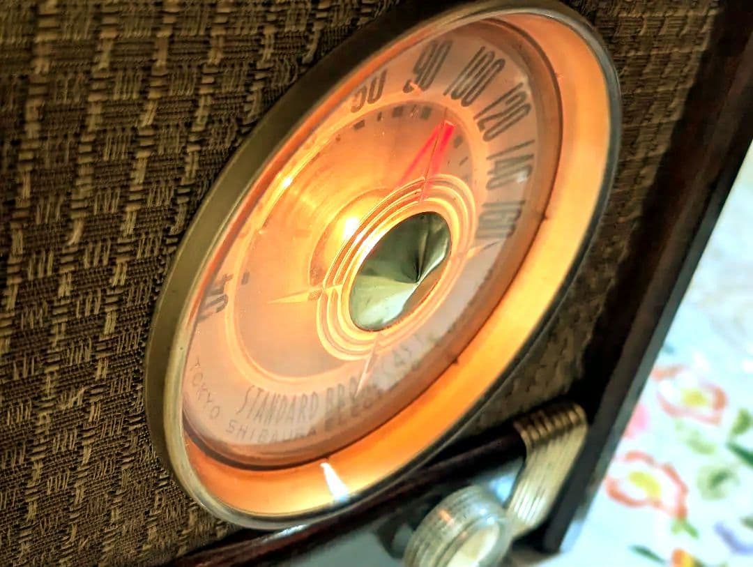 bluetooth付真空管ラジオ昭和レトロ 614A マジックアイ家族団らん