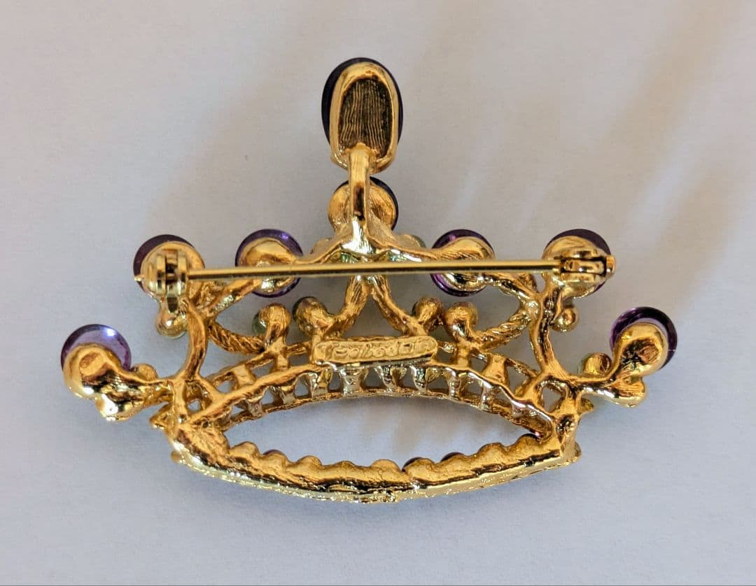 SWOBODA 王冠型 ブローチ 天然石 スワボダ