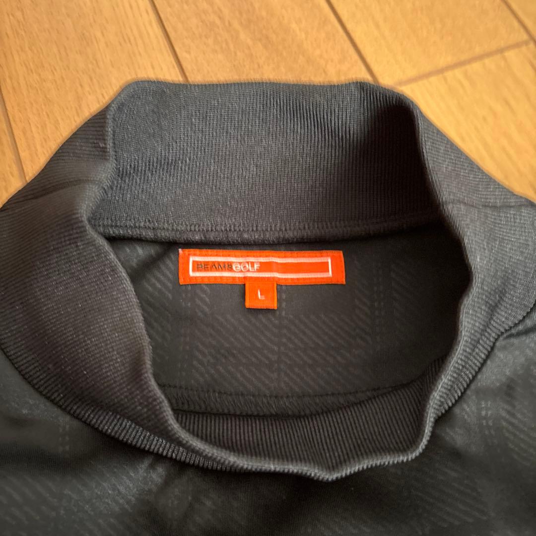 美品☆BEAMS GOLF☆モックネック☆長袖☆ブラック☆L☆ビームスゴルフ