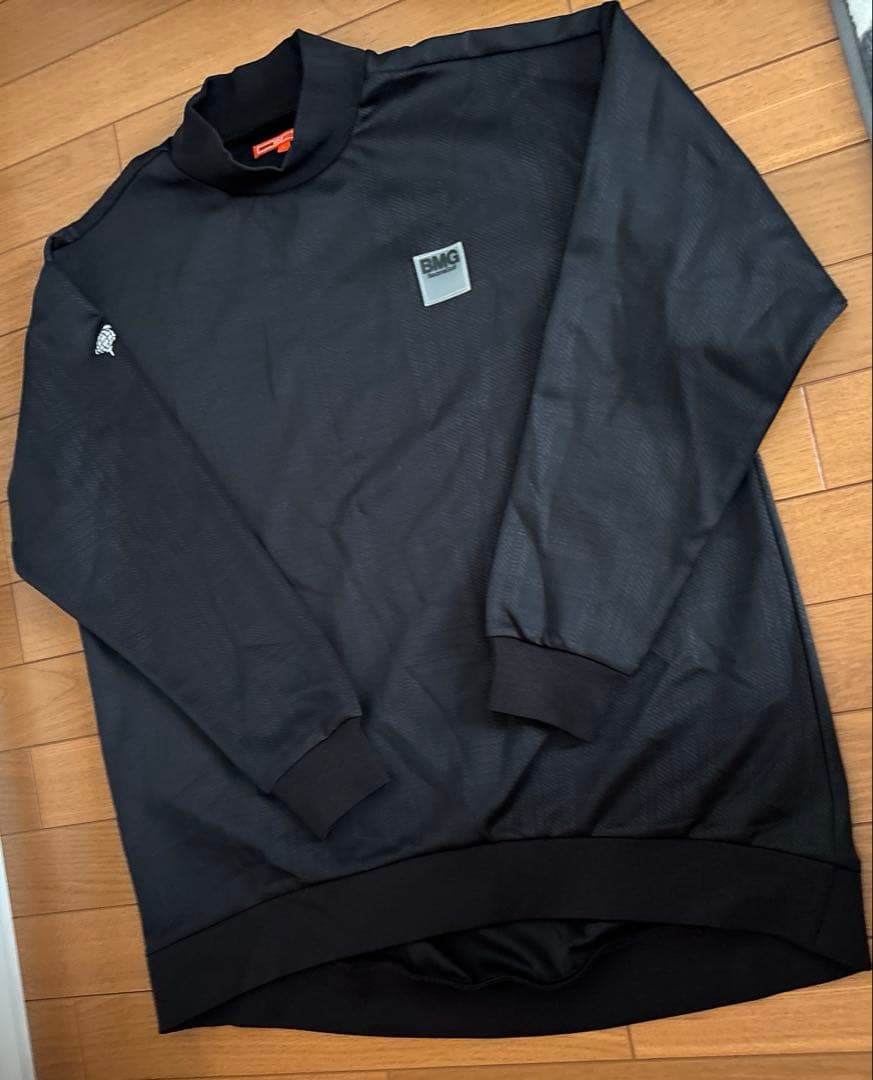 美品☆BEAMS GOLF☆モックネック☆長袖☆ブラック☆L☆ビームスゴルフ