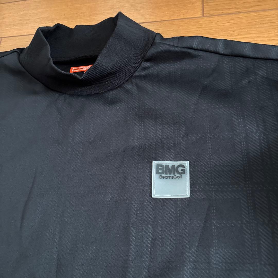美品☆BEAMS GOLF☆モックネック☆長袖☆ブラック☆L☆ビームスゴルフ