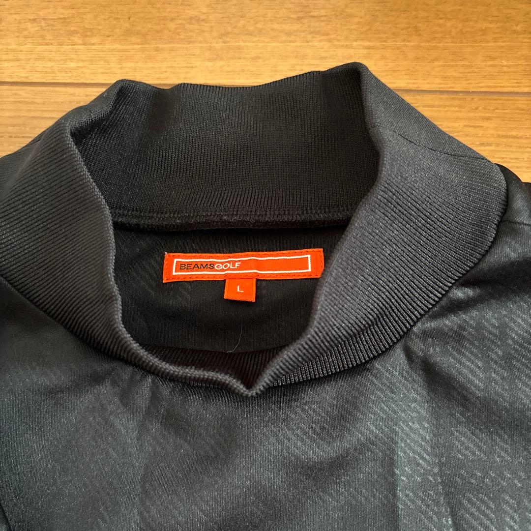 美品☆BEAMS GOLF☆モックネック☆長袖☆ブラック☆L☆ビームスゴルフ