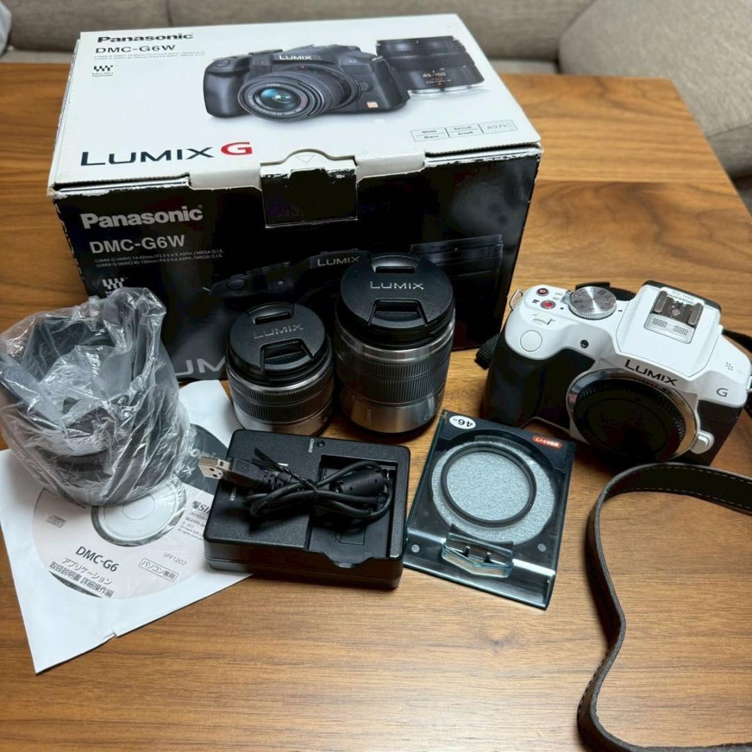 【極美品】パナソニック LUMIX DMC-G6W ダブルズームレンズキット