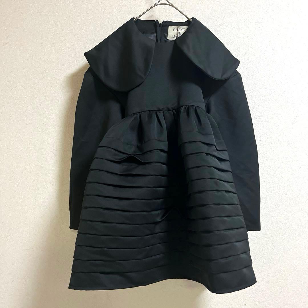 CHENE DE MAISON デザインワンピース ギャルソン系 ブラック