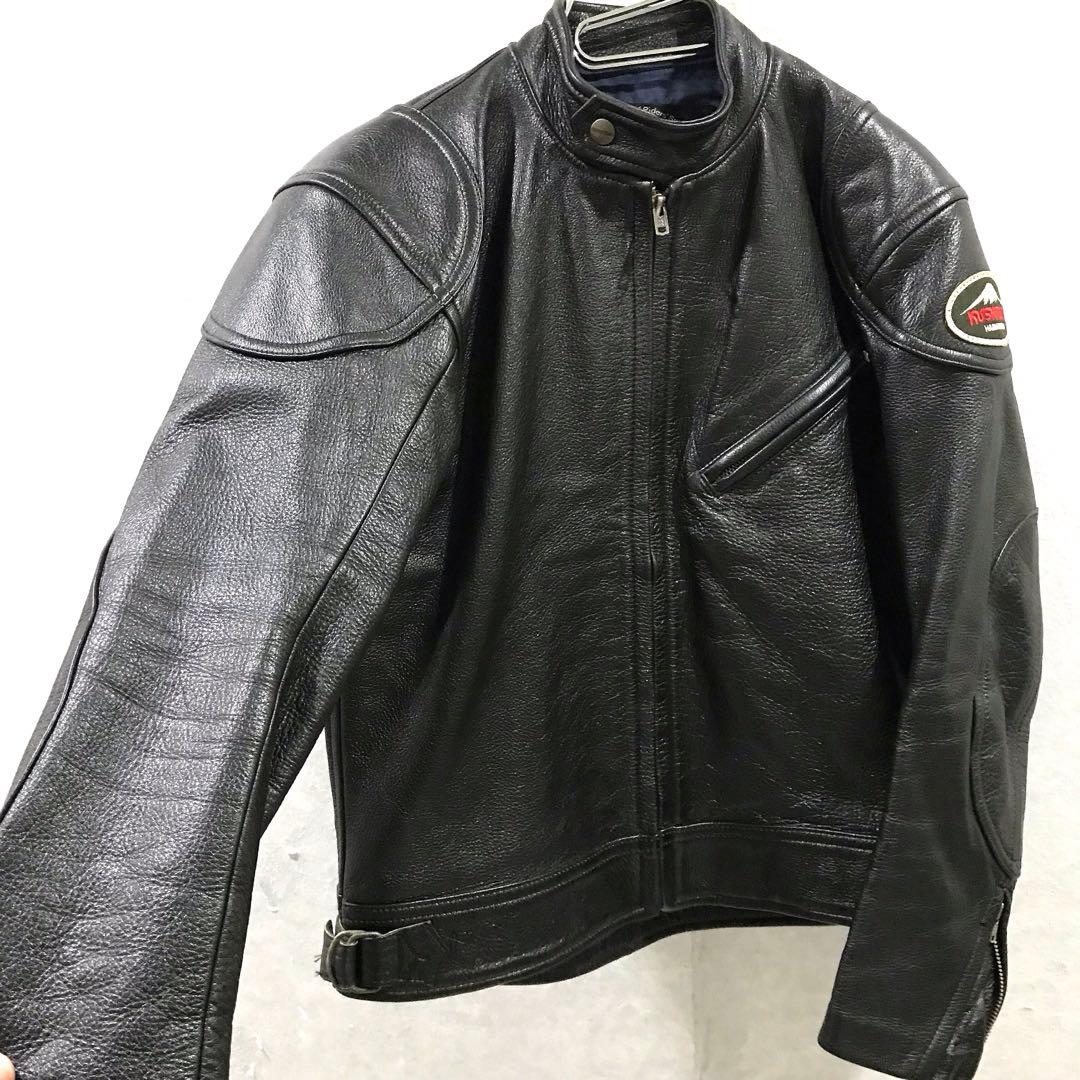 KUSHITANI クシタニ 牛革 レザージャケット シングルライダース 黒 L