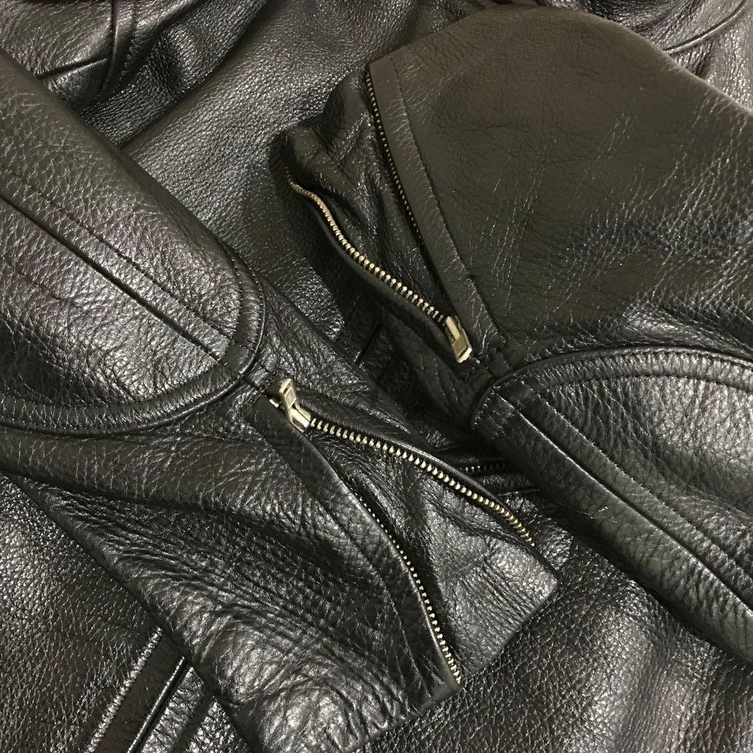 KUSHITANI クシタニ 牛革 レザージャケット シングルライダース 黒 L